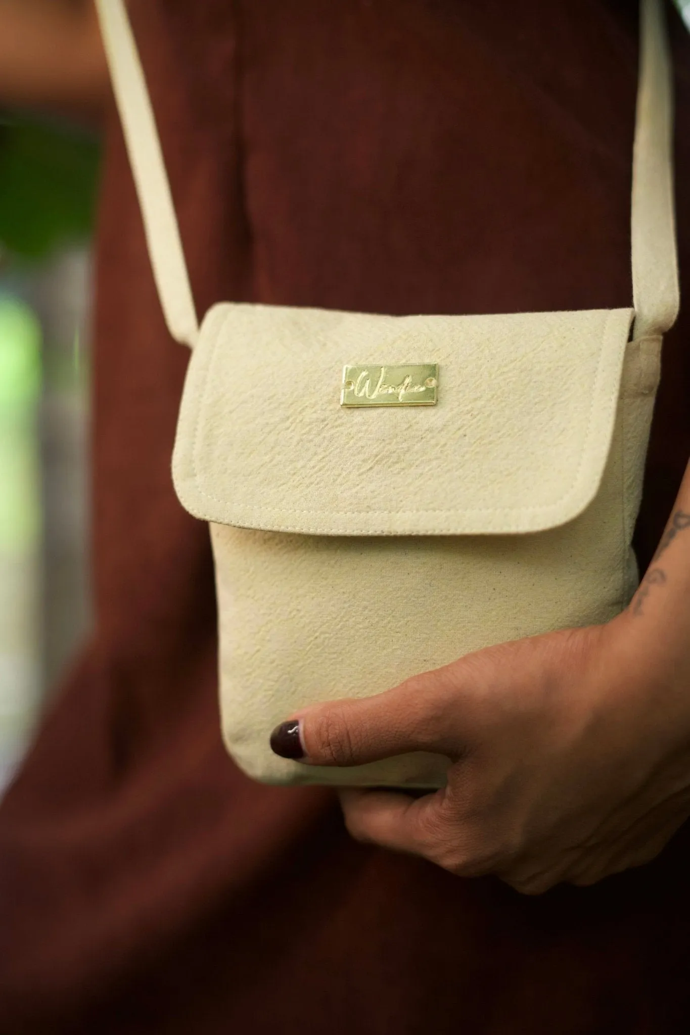 Mineral Dyed Mini Cross Body Coin Purse- Elumi/Lemon