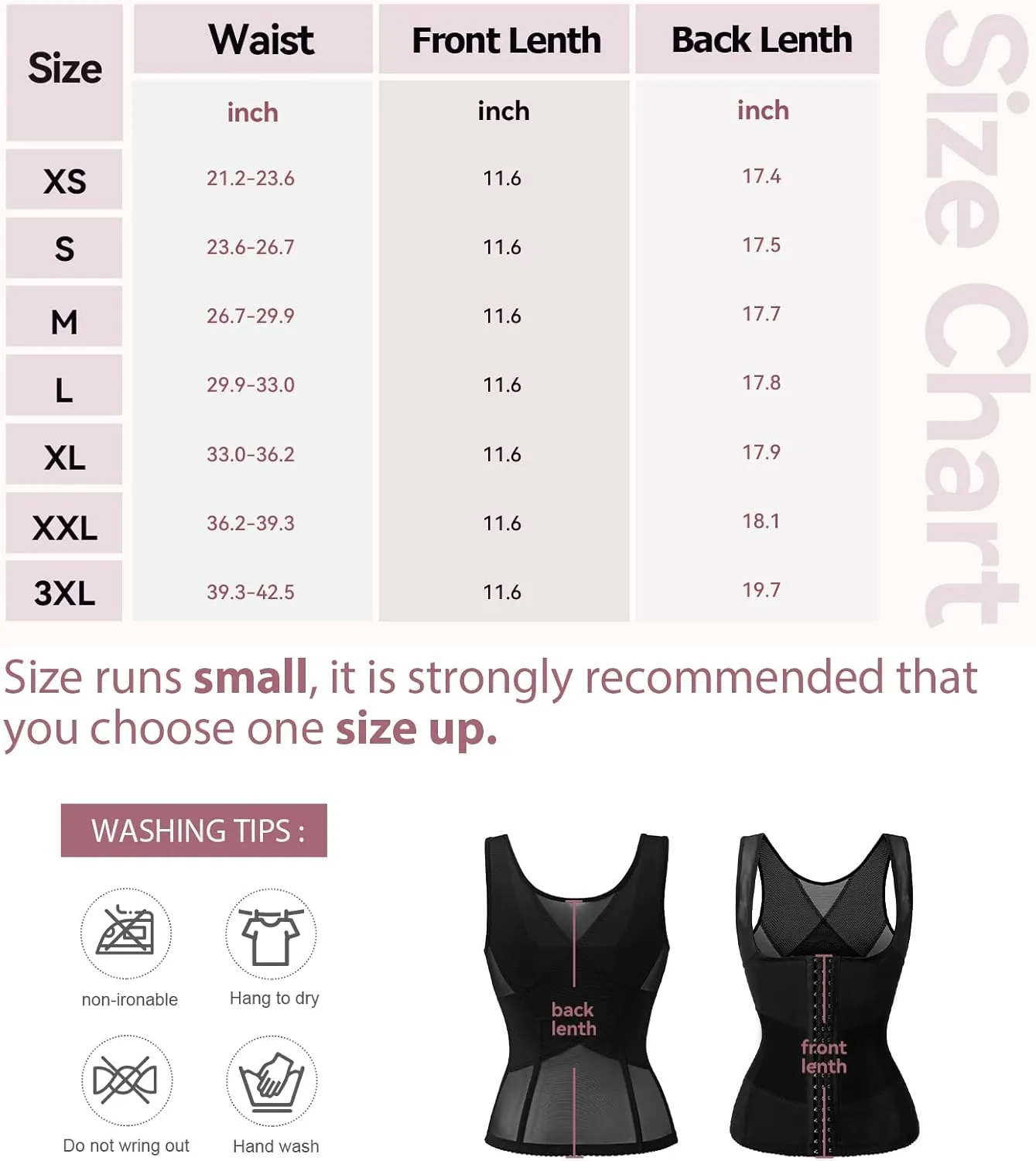 SHAPSHE Waist Trainer for Women Workout Corset Waist Cincher Shapewear Tummy Control Vest Body Shaper Invisible Girdle