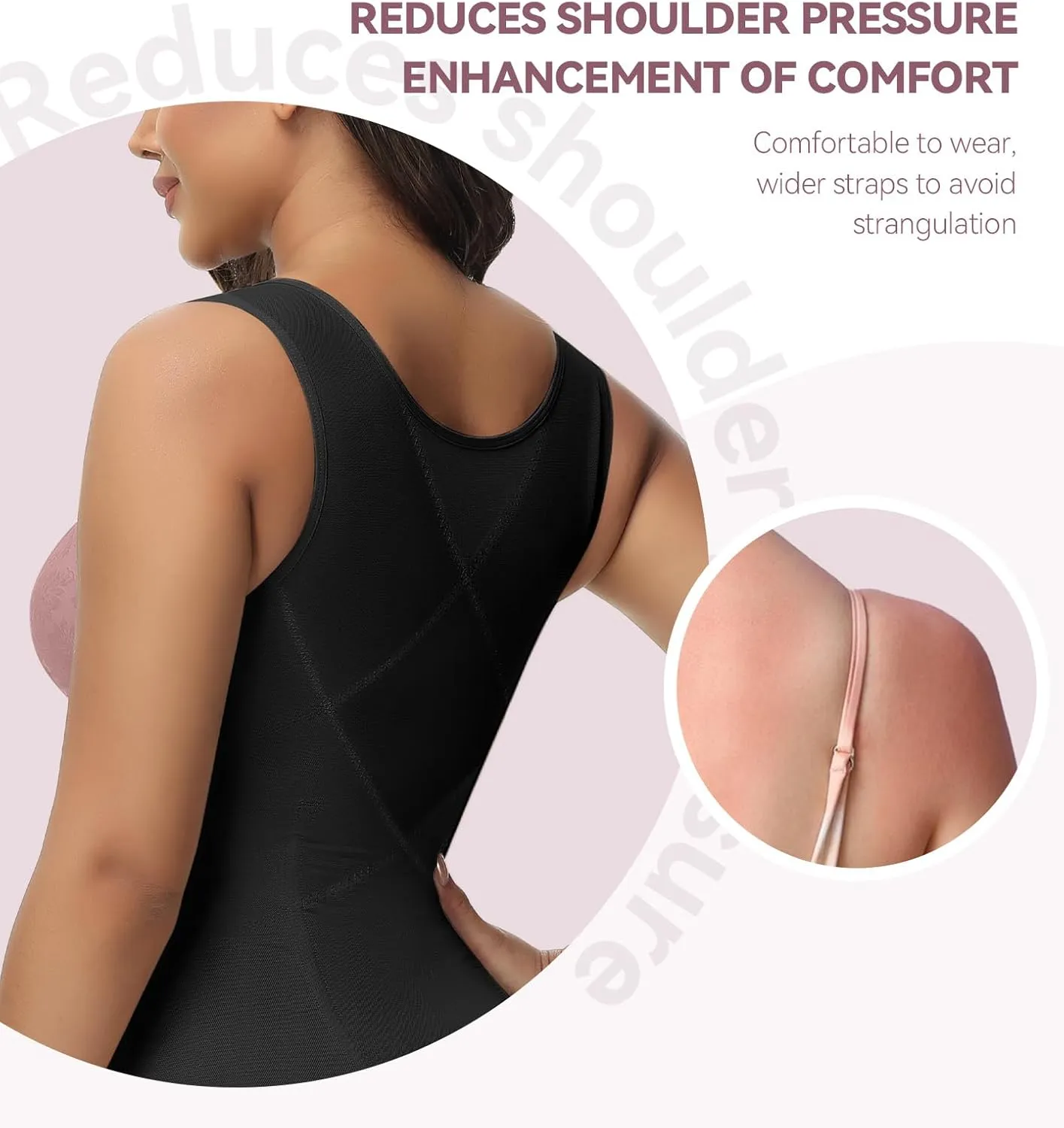 SHAPSHE Waist Trainer for Women Workout Corset Waist Cincher Shapewear Tummy Control Vest Body Shaper Invisible Girdle