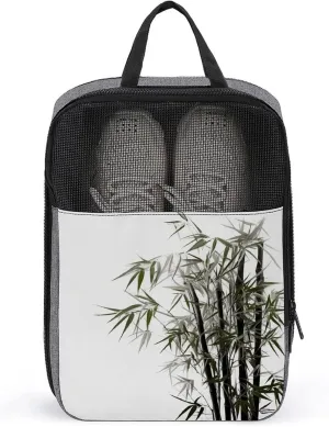Shoe Bags for Travel Women Men,Asian Plant Print Foldable Shoe Travel Bag with Zipper,Travel Shoe Bags for Storage Packing in Suitcase,Portable Travel Essentials