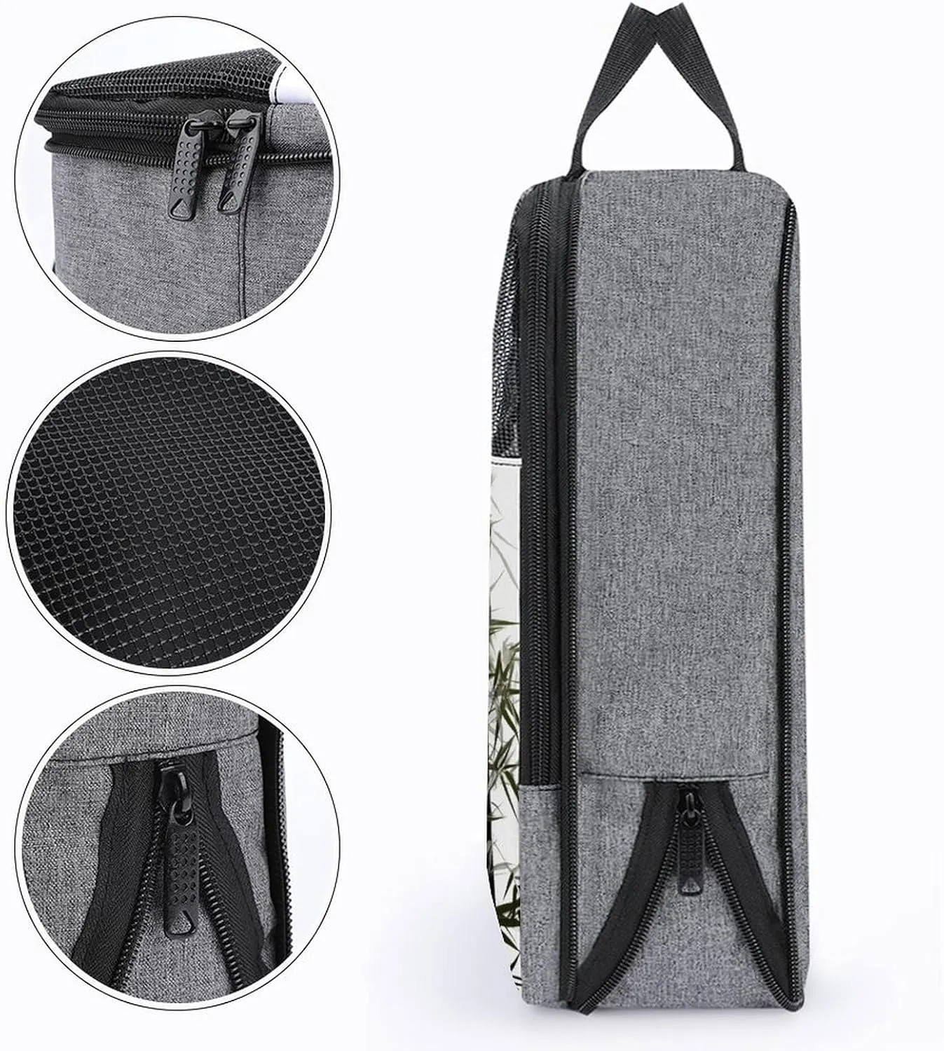 Shoe Bags for Travel Women Men,Asian Plant Print Foldable Shoe Travel Bag with Zipper,Travel Shoe Bags for Storage Packing in Suitcase,Portable Travel Essentials