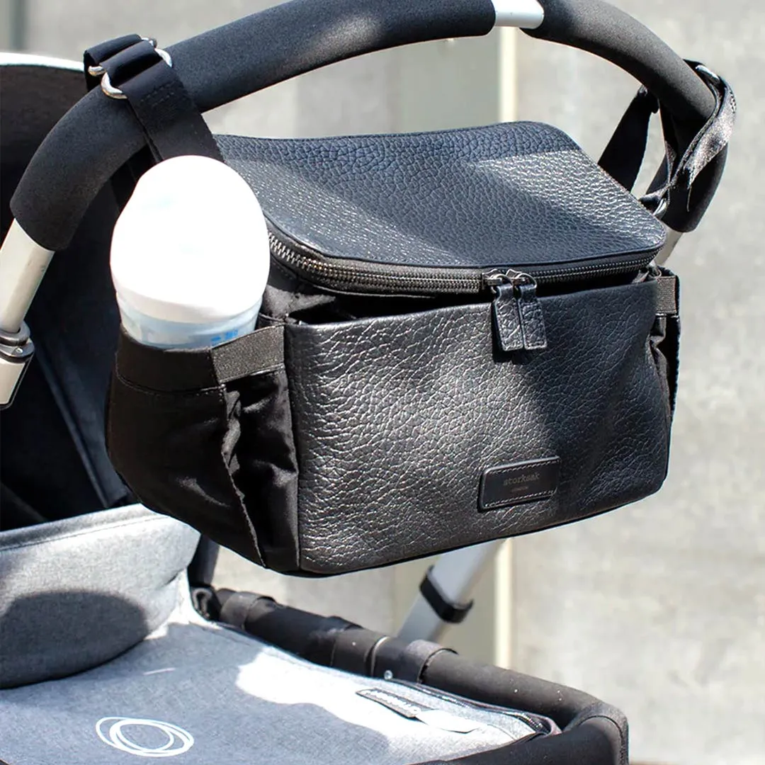 Storksak Alyssa Stroller Organiser - Black   Gunmetal