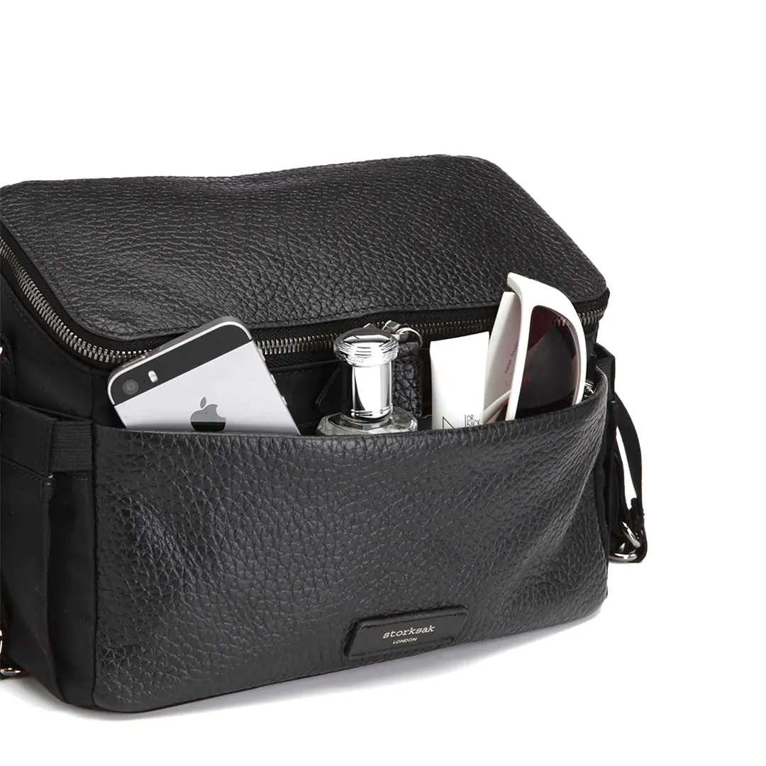 Storksak Alyssa Stroller Organiser - Black   Gunmetal